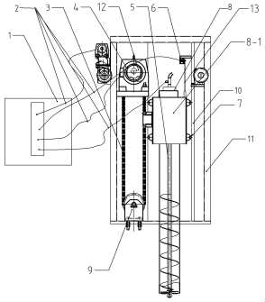 帶拉繩位移傳感器自動換位采樣裝置