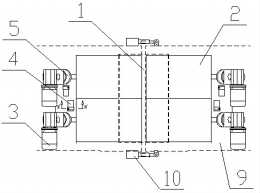 帶拉繩位移傳感器的輥壓機雙閘板調節(jié)進料裝置
